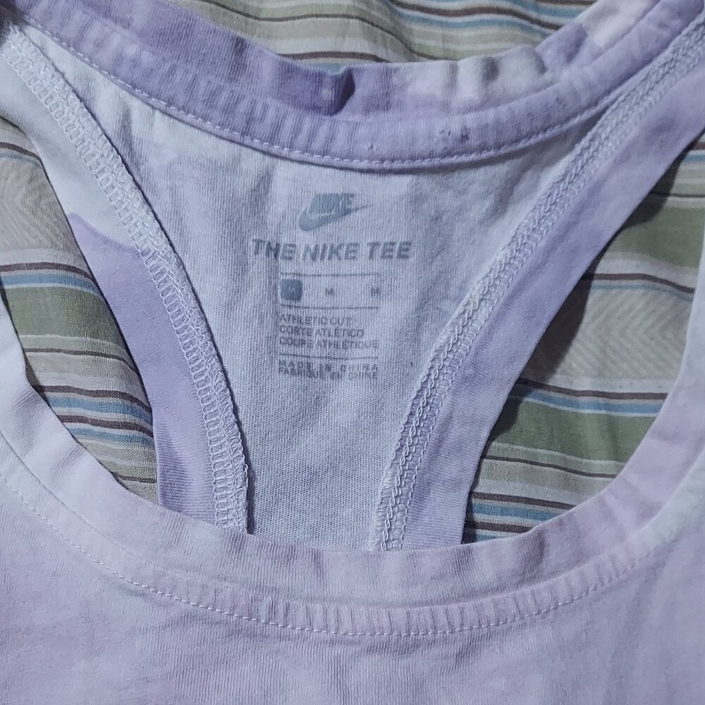 white pink and purple nike tank top